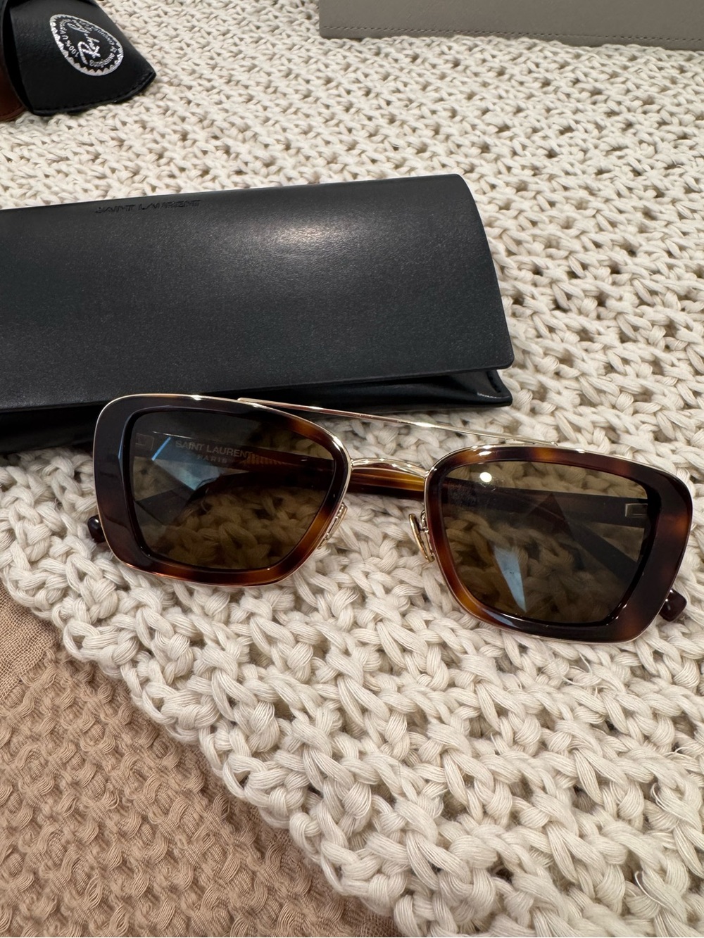 Saint Laurent Tortoise Sunglasses – Brown Lenses